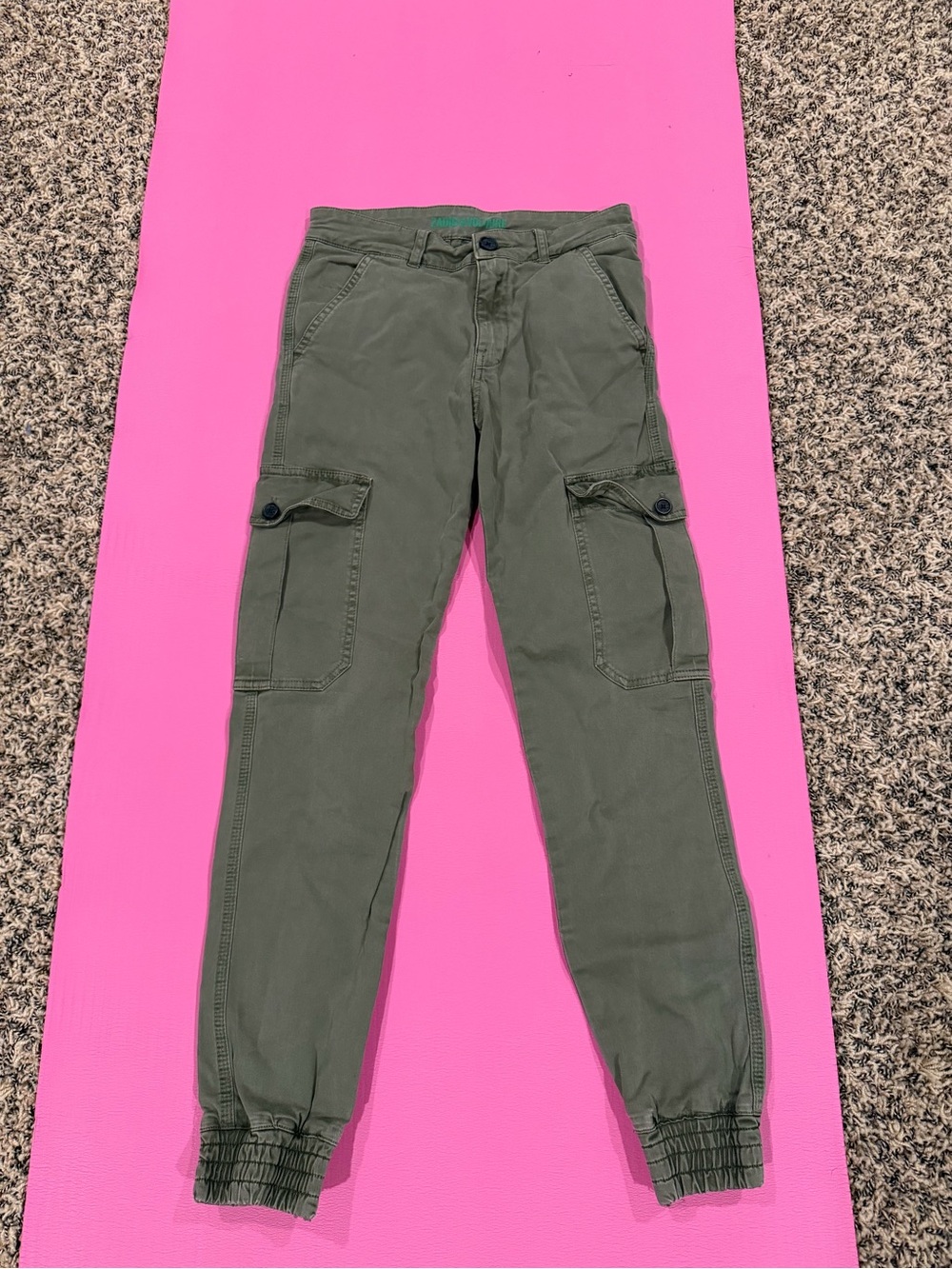 Zadig & Voltaire Olive Green Cargo Jogger Pants